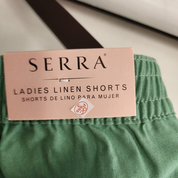 Serra Ladies Linen Shorts NWT, L - Picture 3 of 4